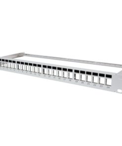 Pannello patch modulare senza frutti 24 posti grigio