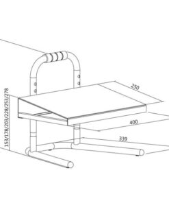 Poggiapiedi Antiscivolo Regolabile Nero