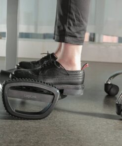 Poggiapiedi Antiscivolo a Due Regolazioni Nero