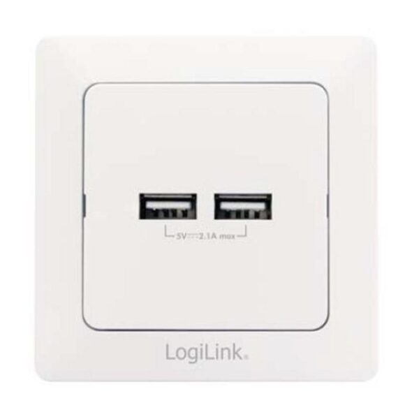 Presa a Muro 2 porte USB Bianco