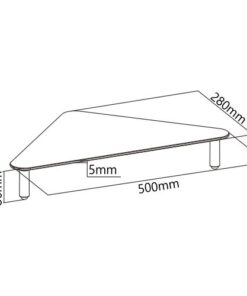 Ripiano angolare da scrivania per monitor