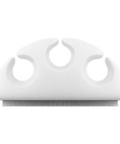 Set 4 Fermacavo da Scrivania a tre posti Bianco