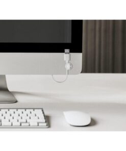 Set 6 Fermacavo da Scrivania a due posti Nero