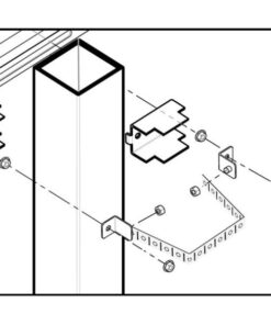 Sistema di fissaggio a palo per rack IP65