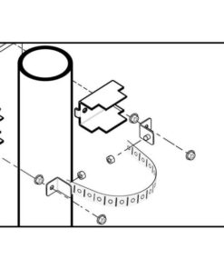 Sistema di fissaggio a palo per rack IP65