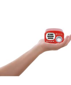Speaker Bluetooth Wireless, Design Radio Classico, rosso