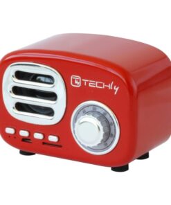 Speaker Bluetooth Wireless, Design Radio Classico, rosso