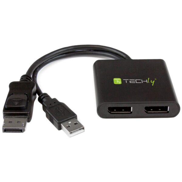 Splitter 2 porte DisplayPort con Hub Multi Stream Transport