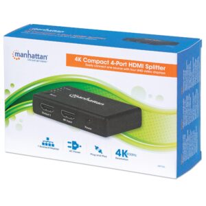 Splitter HDMI 4K UHD 3D con LED 4 vie
