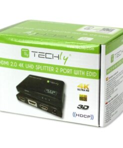 Splitter HDMI2.0 4K UHD 3D 2vie con EDID