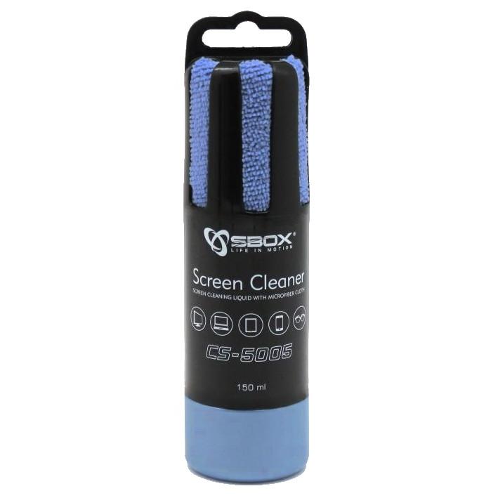Spray di Pulizia per Monitor LCD con Panno in Microfibra Blu