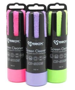 Spray di Pulizia per Monitor LCD con Panno in Microfibra Rosa