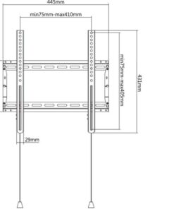 Staffa a muro fissa TV LED LCD 32-70'' robusta e pieghevole