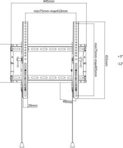 Staffa a muro inclinabile TV LED LCD 32-70'' robusta e pieghevole
