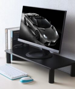 Stand da Scrivania in Metallo per Monitor/Laptop Nero