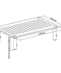 Stand da Scrivania in Metallo per Monitor/Laptop Nero