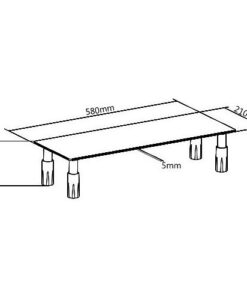 Stand da Scrivania in Vetro per Monitor/Laptop