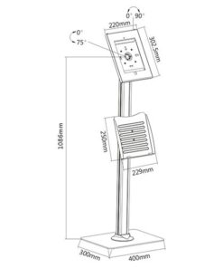 Stand per iPad 2/3/4/Air/Air 2 & 9.7 iPad Pro da Pavimento