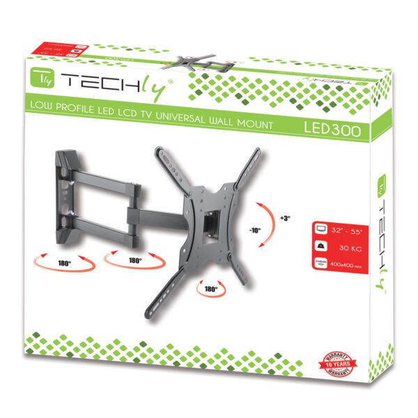 Supporto a Muro Ultra Slim per TV LED LCD 32-55'' Nero