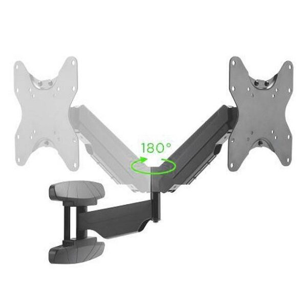 Supporto a Muro con Molla a Gas per TV Curve/Piatte 23-42'' 563mm Nero