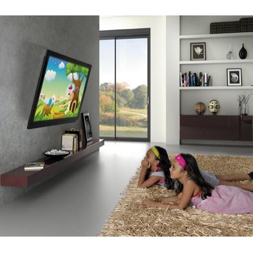 Supporto a Muro con Molla a Gas per TV Curve/Piatte 23-55'' 565mm Nero