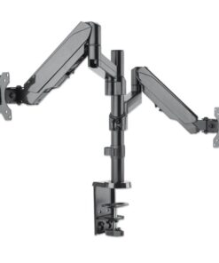 Supporto da Scrivania Doppio Monitor 17-32'' con molla a gas Nero