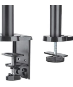 Supporto da Scrivania Doppio Monitor 17-32'' con molla a gas Nero