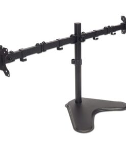 Supporto da Scrivania per 2 Monitor 13-32'' con Base e Doppio Snodo