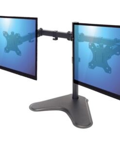 Supporto da Scrivania per 2 Monitor 13-32'' con Base e Doppio Snodo