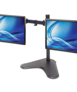 Supporto da Scrivania per 2 Monitor 13-32'' con Base e Doppio Snodo