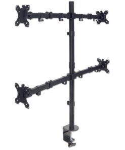Supporto da Scrivania per 4 Monitor 13-32'' con Morsetto