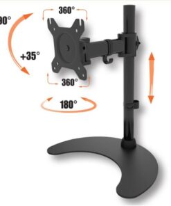Supporto da scrivania per 1 Monitor LCD 13-27'' con base h.400mm