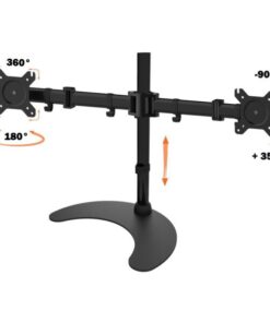 Supporto da scrivania per 2 Monitor 13-27'' con base h.400m
