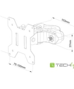 Supporto per fissaggio su palo per monitor 13-30''