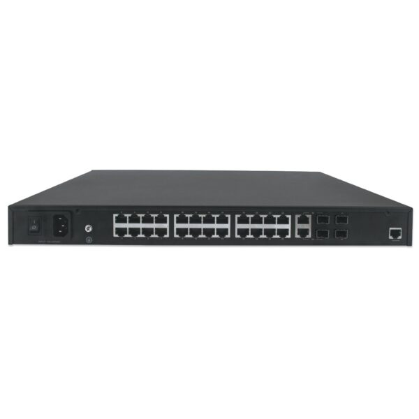 Switch AV Gigabit Ethernet PoE+ a 24 porte 2 SFP e 2 SFP/RJ45