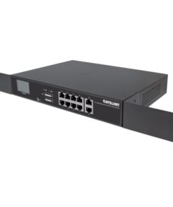 Switch Gigabit Ethernet PoE+ 8 porte con 2 porte RJ45 Uplink e display LCD