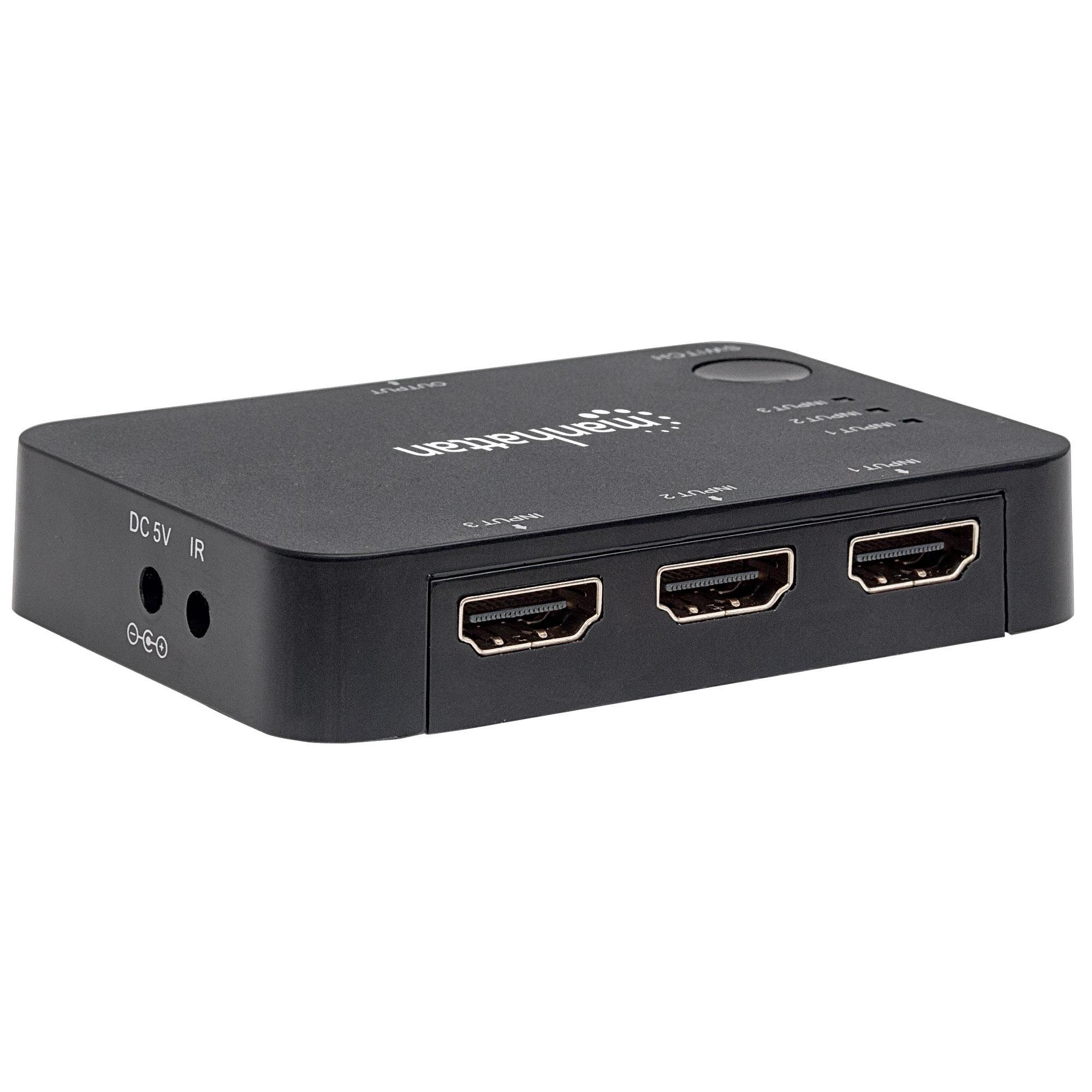 Switch HDMI1.4 4K UHD 3D a 3 porte con Telecomando
