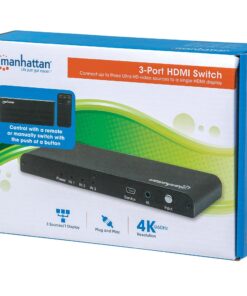 Switch HDMI2.0 a 3 porte 4K UHD 3D con Telecomando