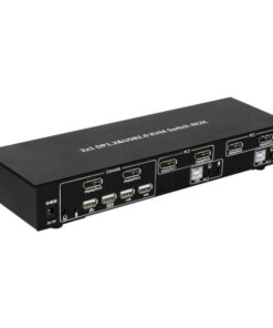 Switch KVM DisplayPort 1.2 e USB 2.0 4 porte con hub e audio