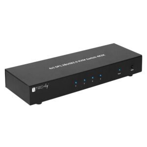 Switch KVM DisplayPort  1.2 e USB 2.0 4 porte con hub e audio