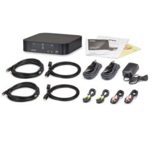 Switch KVMP per doppio schermo Mini DisplayPort (ThunderBolt) 2 USB