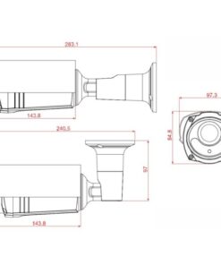 Telecamera IP POE IR Varifocale 2MP da Soffitto IP66, DGM1306