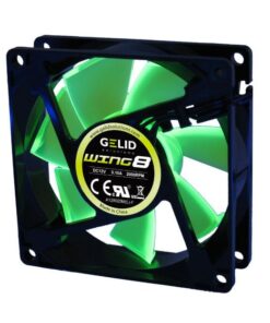 Ventola Wing 80x80x25 12V Verde