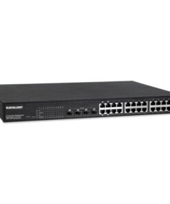 Web-Managed Gigabit Ethernet Switch 24 porte POE+ con 4 porte SFP combo