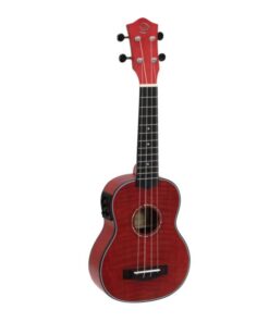 DIMAVERY UK-100 Soprano ukulele, flamed red
