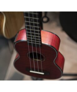 DIMAVERY UK-100 Soprano ukulele, flamed red