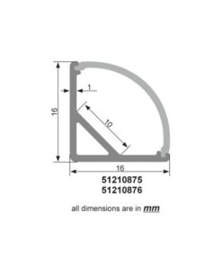 EUROLITE Corner Profile für LED Strip silber 2m