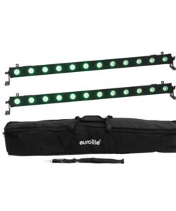 EUROLITE Set 2x LED BAR-12 QCL RGB+UV Bar + Soft-Bag
