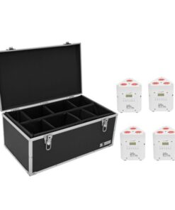 EUROLITE Set 4x AKKU TL-3 TCL white + Case TDV-1