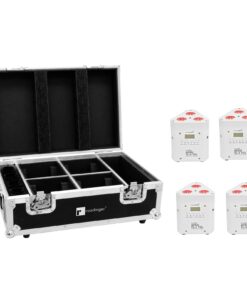 EUROLITE Set 4x AKKU TL-3 TCL white + Case with charging function
